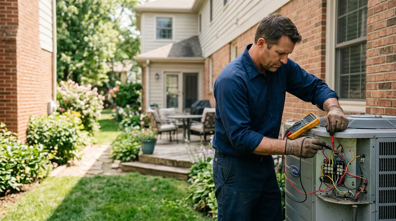 HVAC technician working near Lyon Mountain, NY
